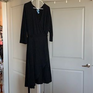 Black wrap dress